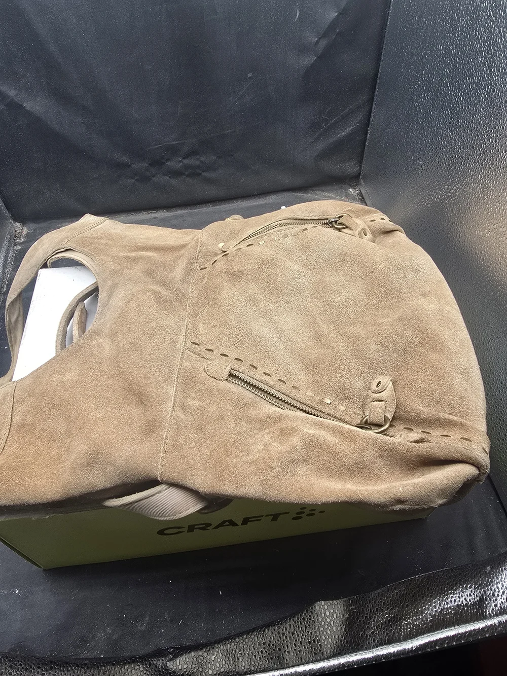 Lucky Brand Suede Cosmetic Pouch - Brown